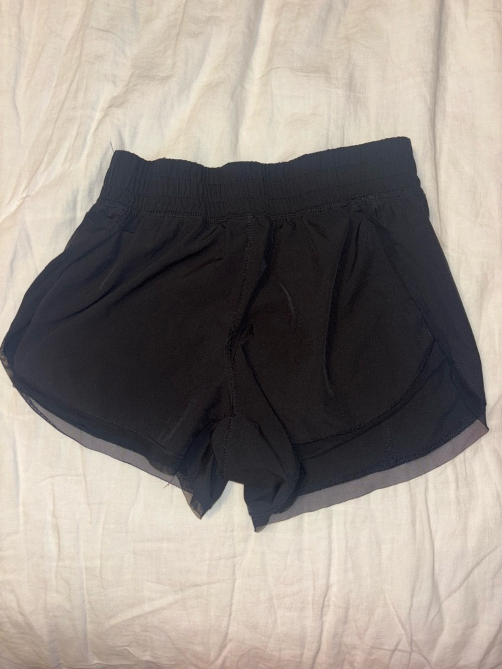 Apana Black Women's Athletic Shorts with Elastic Waist